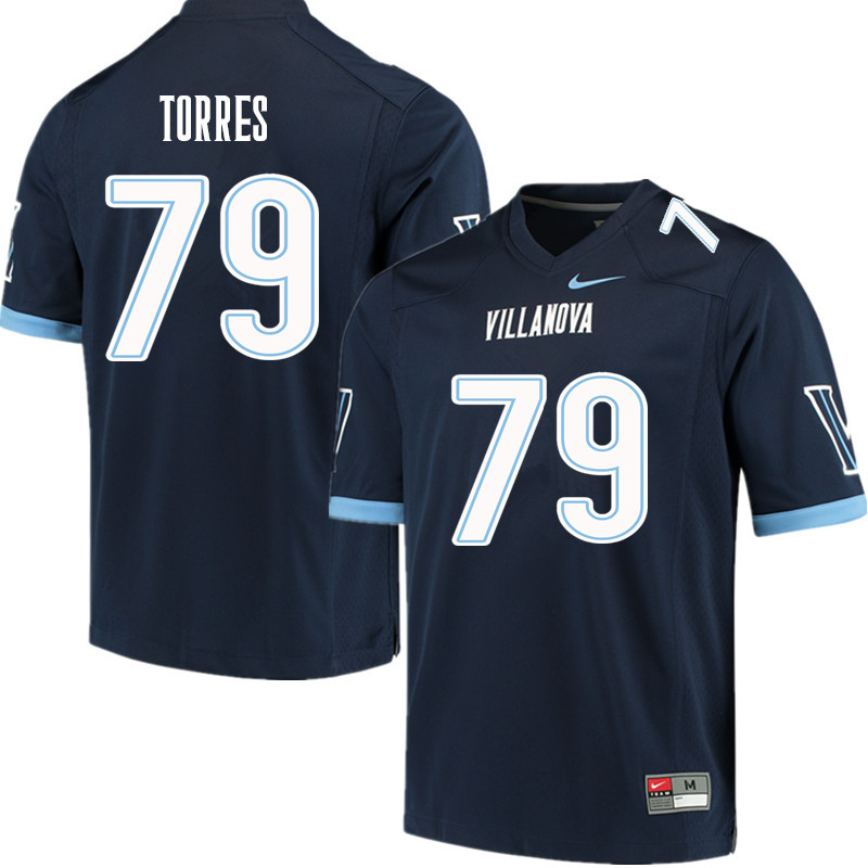 Men #79 Nick Torres Villanova Wildcats College Football Jerseys Sale-Navy